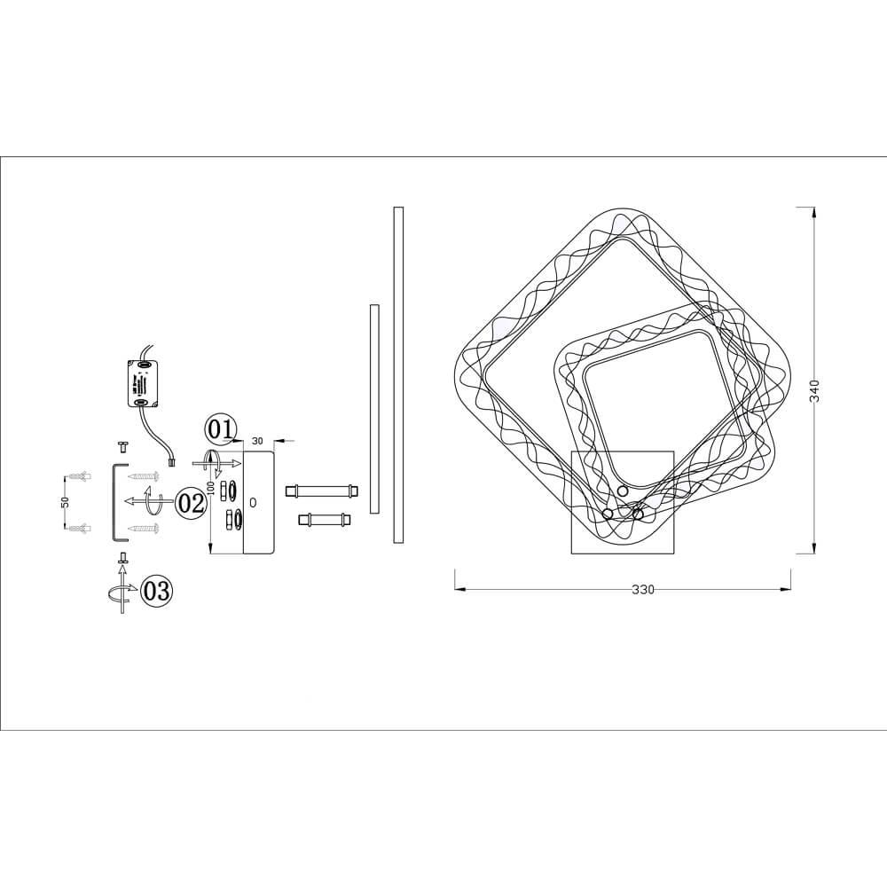 Бра SF7032/2W-CR