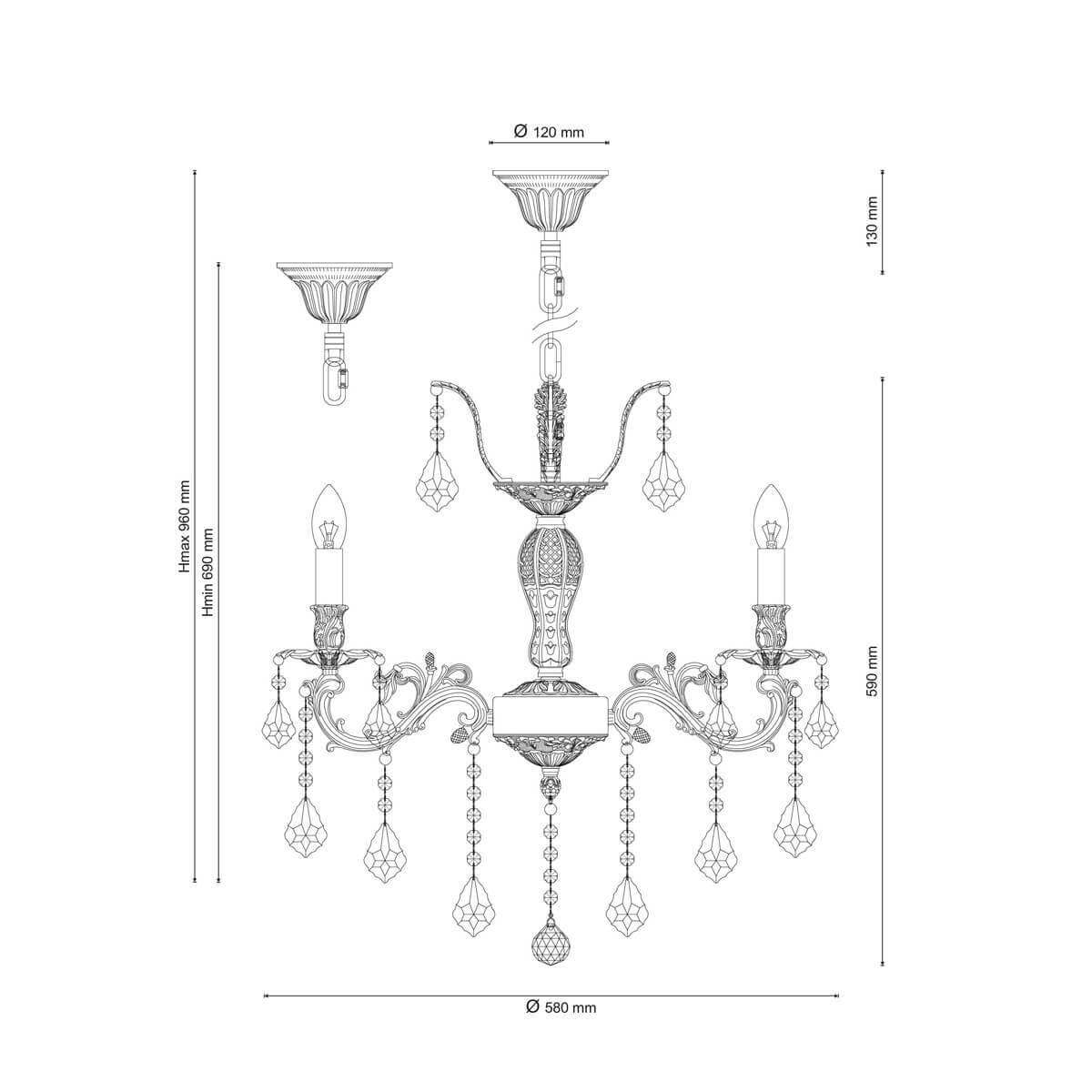 Люстра Barletta 122.6 Antique