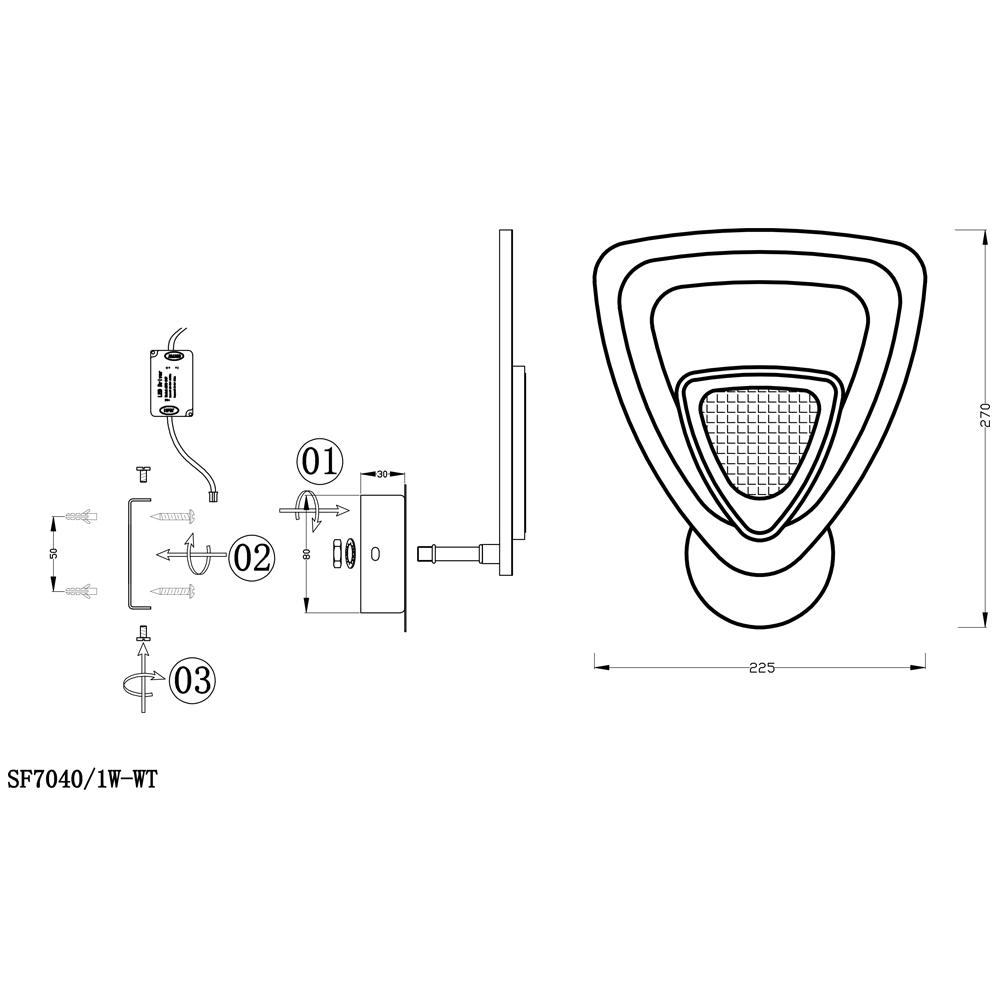 Бра SF7040/1W-WT