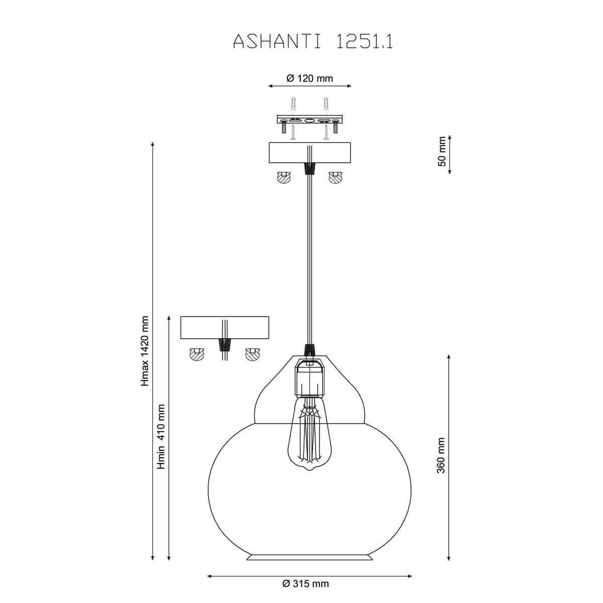 Подвесной светильник Ashanti 1251.1