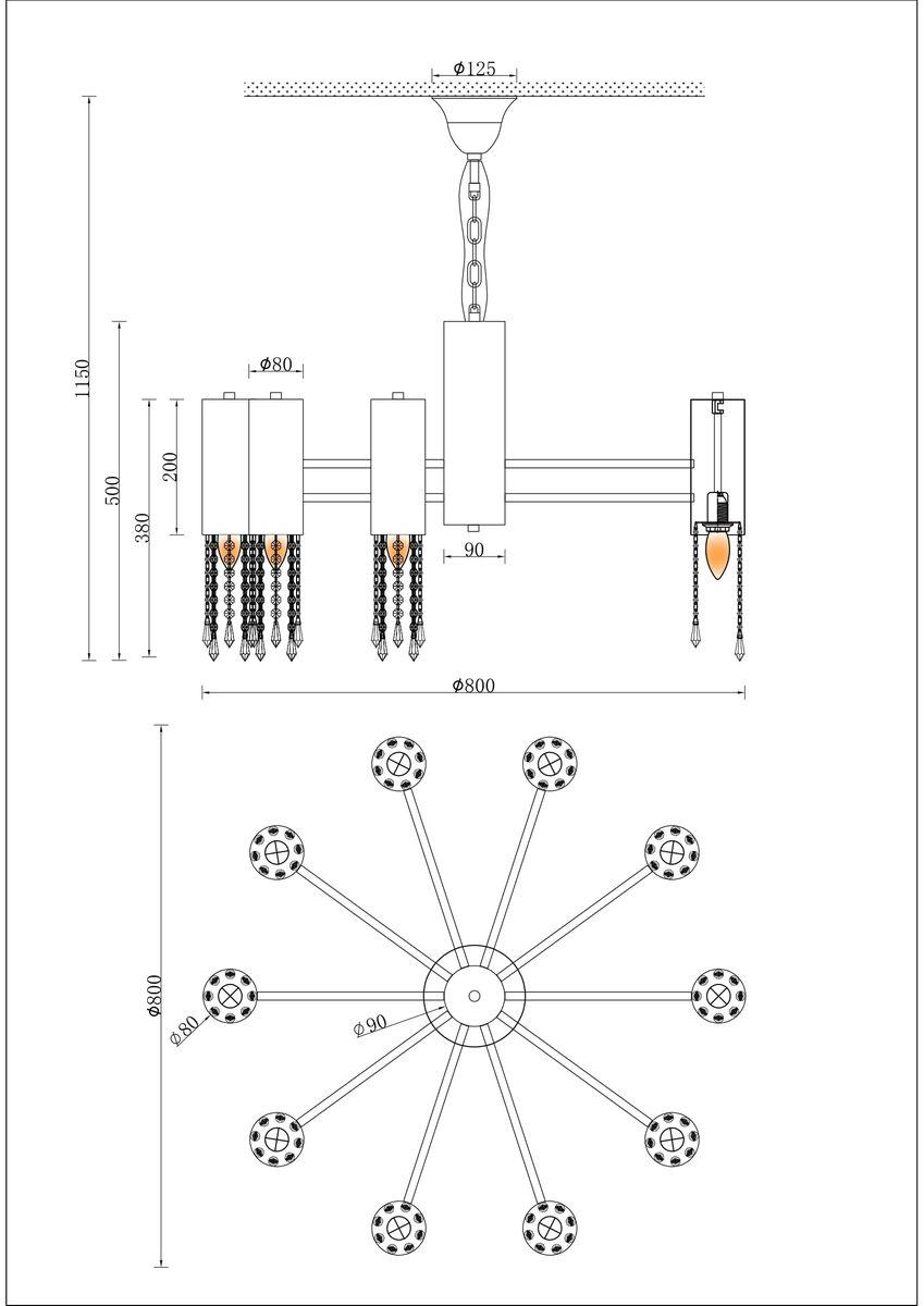Люстра V10010-10P