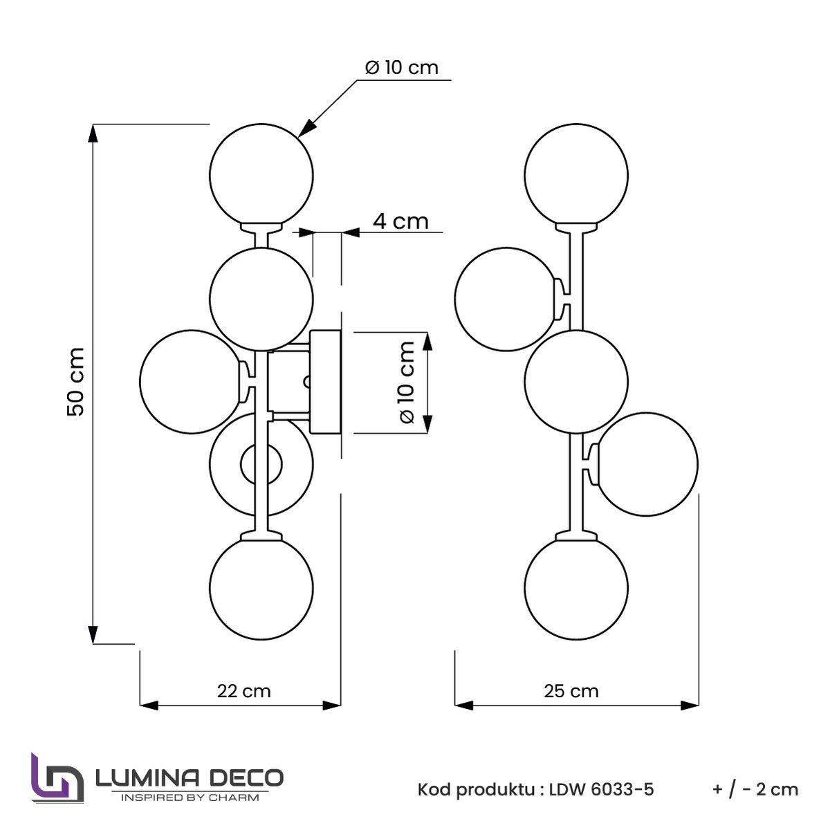 Бра LDW 6033-5 F.GD