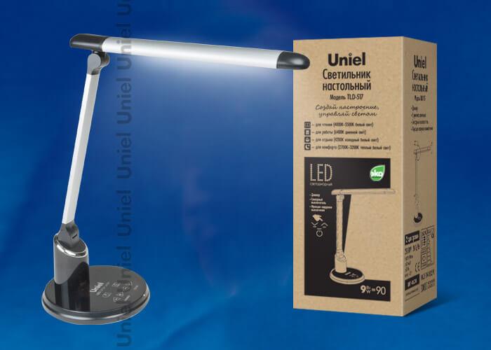 Настольная лампа TLD-517 Silver-Black/LED/900Lm/2700-6400K/Dimmer
