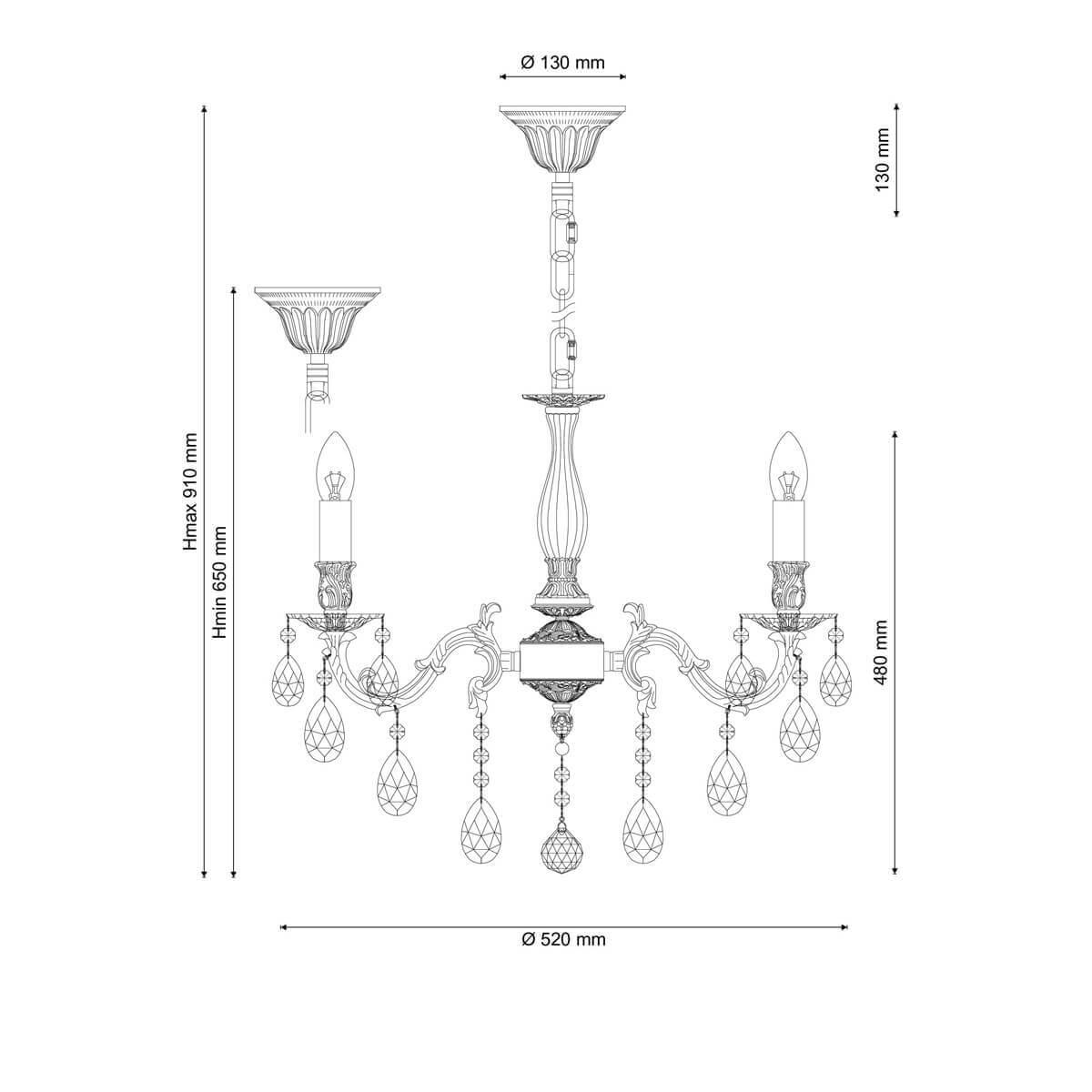 Люстра Firenze 141.5 Coffe Gold