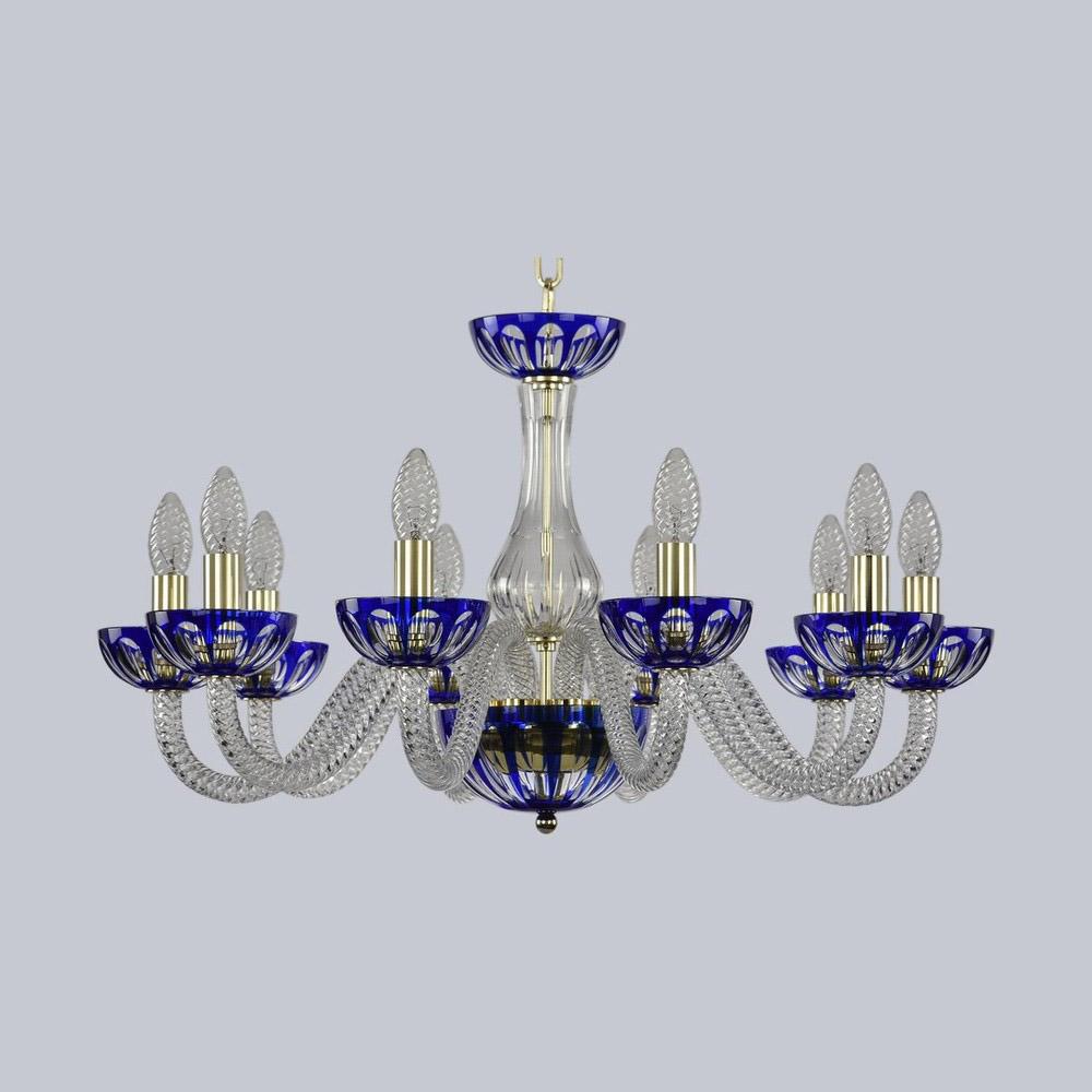 Люстра 1308/10/240 G Cl/Clear-Blue/H-1H