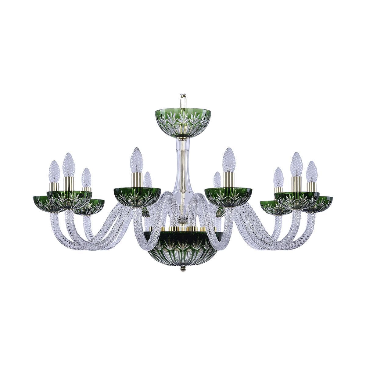 Люстра 1308/10/300 G Cl/Clear-Green/H-1I