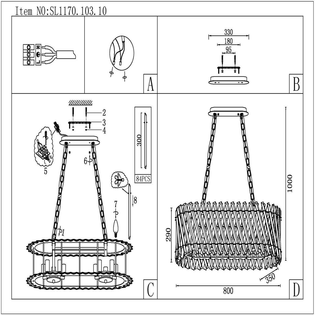 Люстра SL1170.103.10