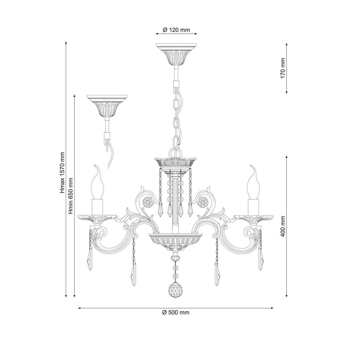 Люстра Napoli 148.5 White Antique