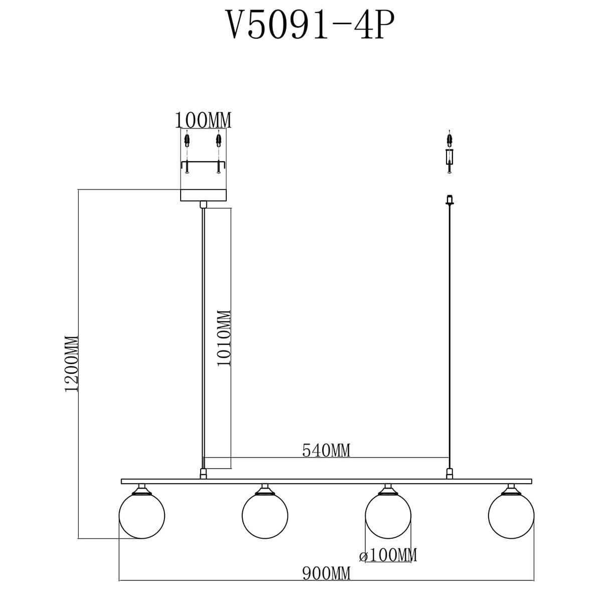 Люстра V5091-4P
