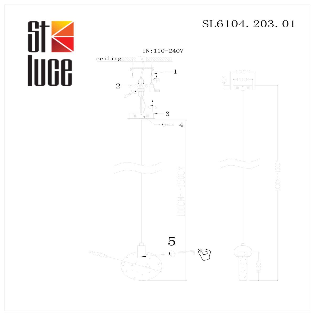 Подвесной светильник SL6104.203.01