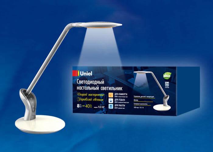 Настольная лампа TLD-547 White/LED/400Lm/3300-6000K/Dimmer