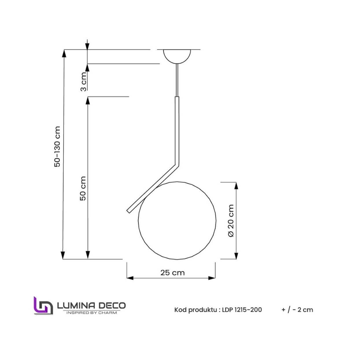 Подвесной светильник LDP 1215-200 WT+BK