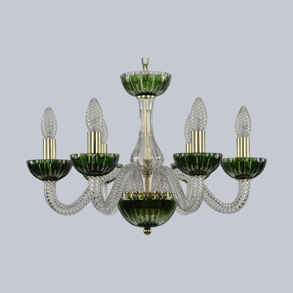 Люстра 1308/6/165 G Cl/Clear-Green/H-1K