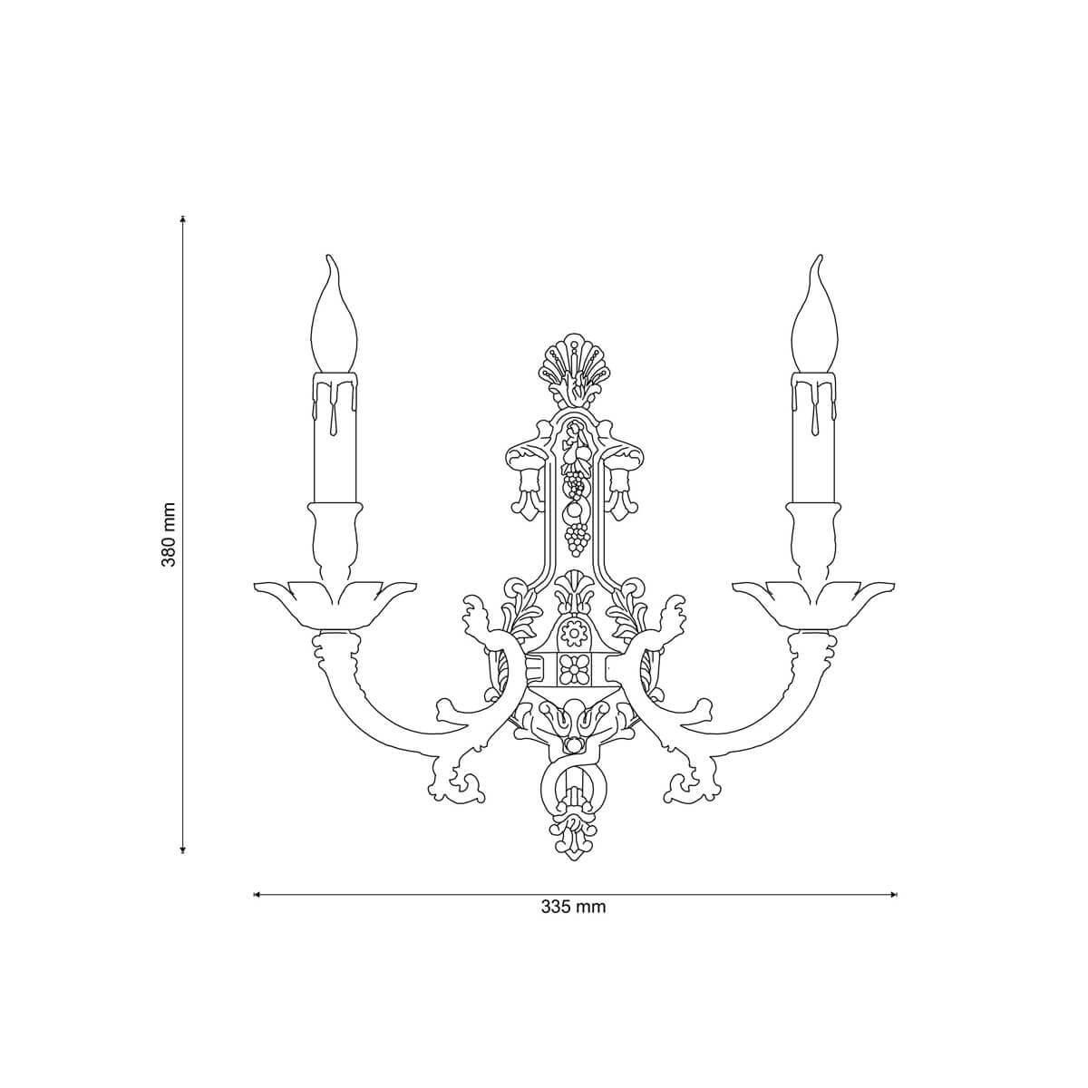 Бра Firenze W1781.2 Antique Gold