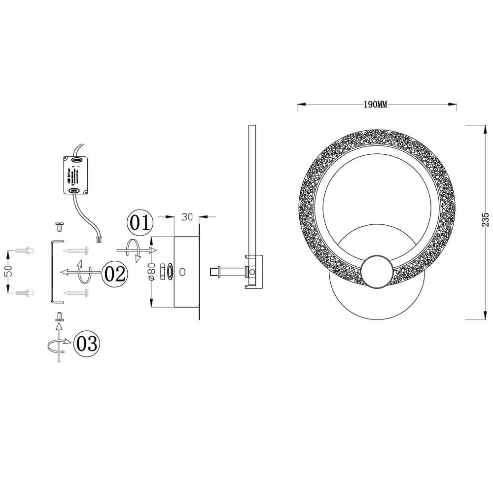 Бра SF7047/1W-CR