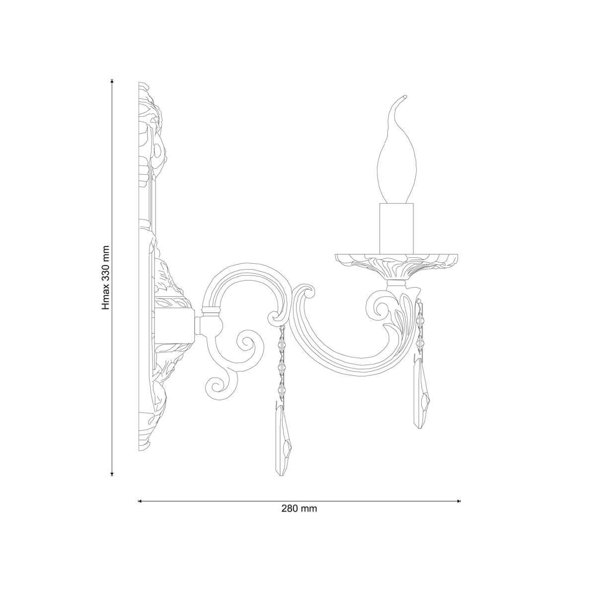 Бра Napoli W148.1 White Antique