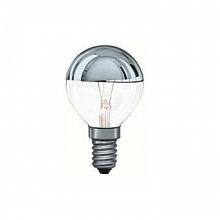 Лампа накаливания Е14 25W шар серебро/прозрачный 30020
