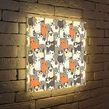 Лайтбокс Котята и клубочки 45x45-027