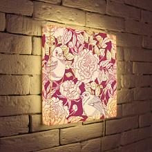 Лайтбокс Птицы и цветы 35x35-002
