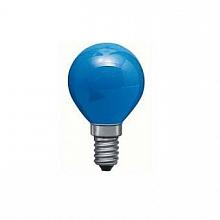 Лампа накаливания Е14 25W шар синий 40124