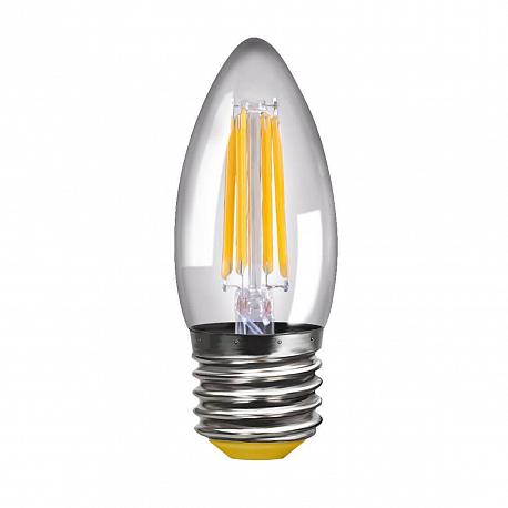 Лампа светодиодная филаментная Voltega E27 4W 2800К прозрачная VG10-C1E27warm4W-F 8334