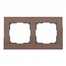 Рамка Werkel Aluminium на 2 поста алюминий коричневый WL11-Frame-02 4690389073694