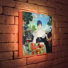 Лайтбокс Кустодиев Купчиха за чаем 35x35-127