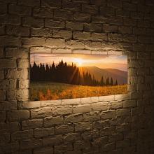 Лайтбокс панорамный Летний лес 60x180-p015