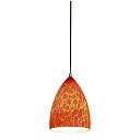 Светильник подвесной Tonga серебристый / стекло красно-оранжевое 133441
