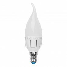 Лампа светодиодная диммируемая (08693) E14 6W 3000K свеча на ветру матовая LED-CW37-6W/WW/E14/FR/DIM