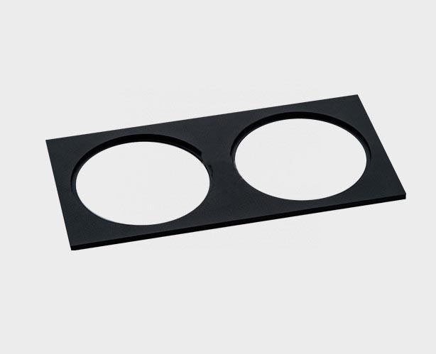 Комплектующие для освещения Рамка декоративная Italline IT06-6016 black FR2 черный металл