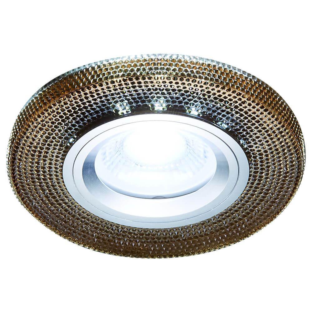 Светильник Встраиваемый светодиодный светильник Ambrella light коричневый стекло
