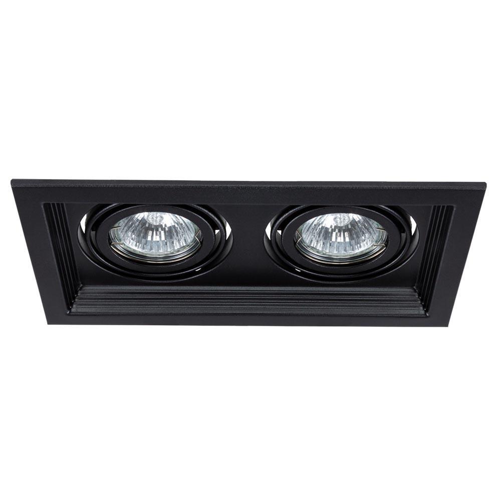 Офисное освещение Встраиваемый светильник Arte Lamp Canis A6661PL-2BK черный металл