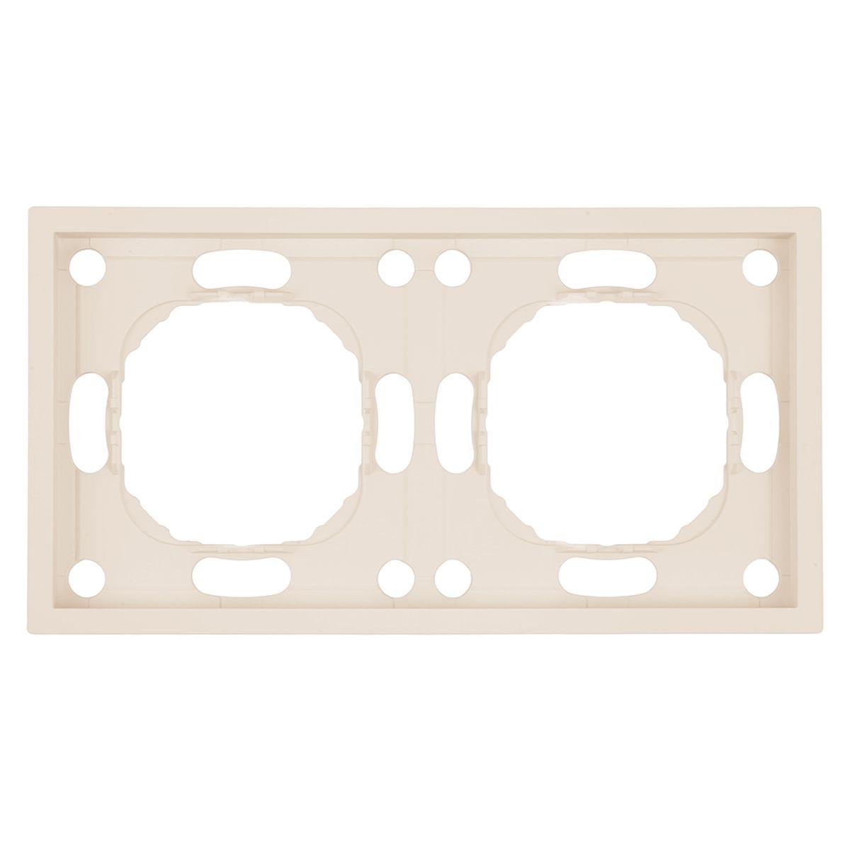 Электротовар Рамка Stekker, PFR00-5002-08 2-местная Эмили, кашемир, soft touch 49911 бежевый пластик