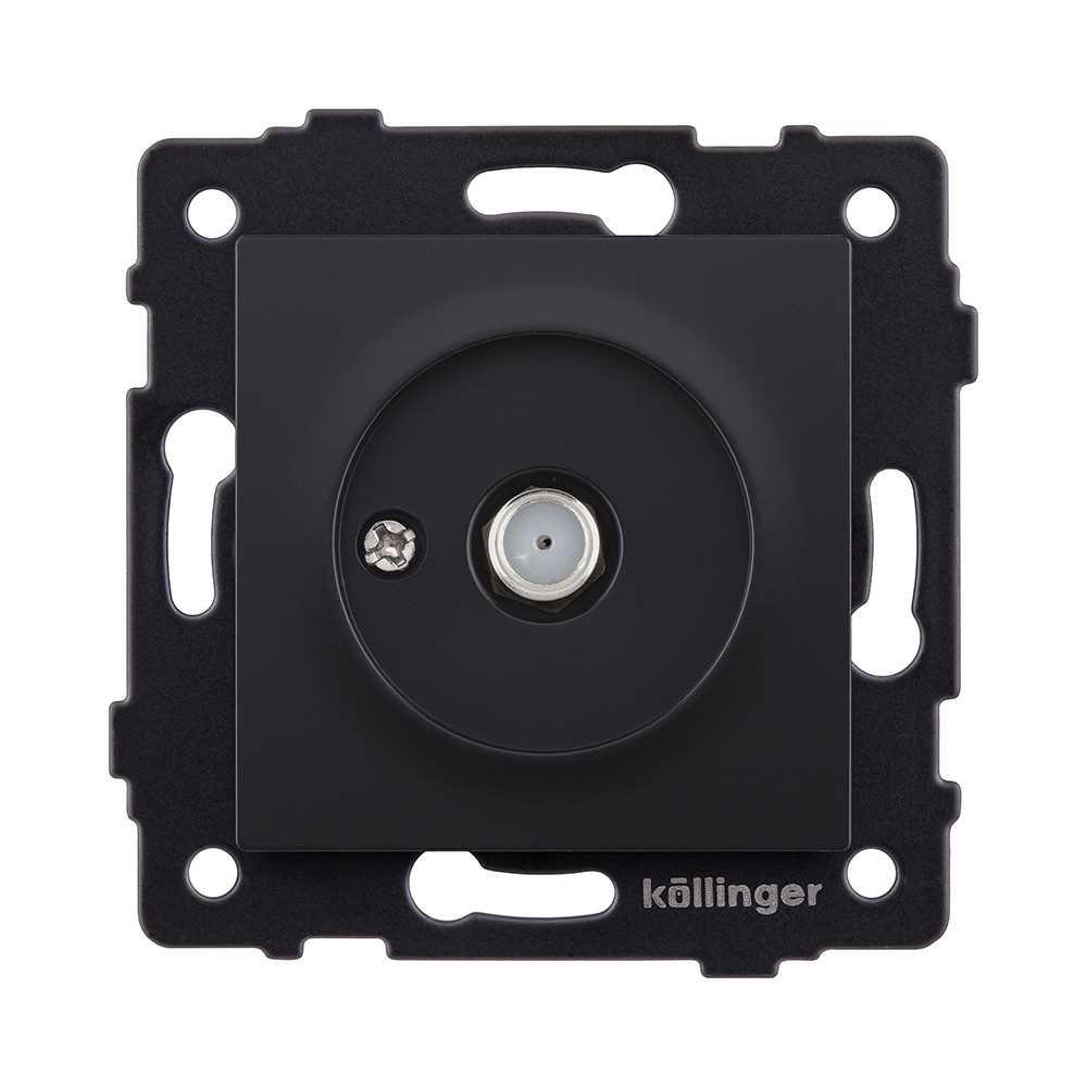 Электротовар Розетка спутниковая SAT, черный матовый Kollinger REA-020BM для Aspekt, Eleganz,… черный