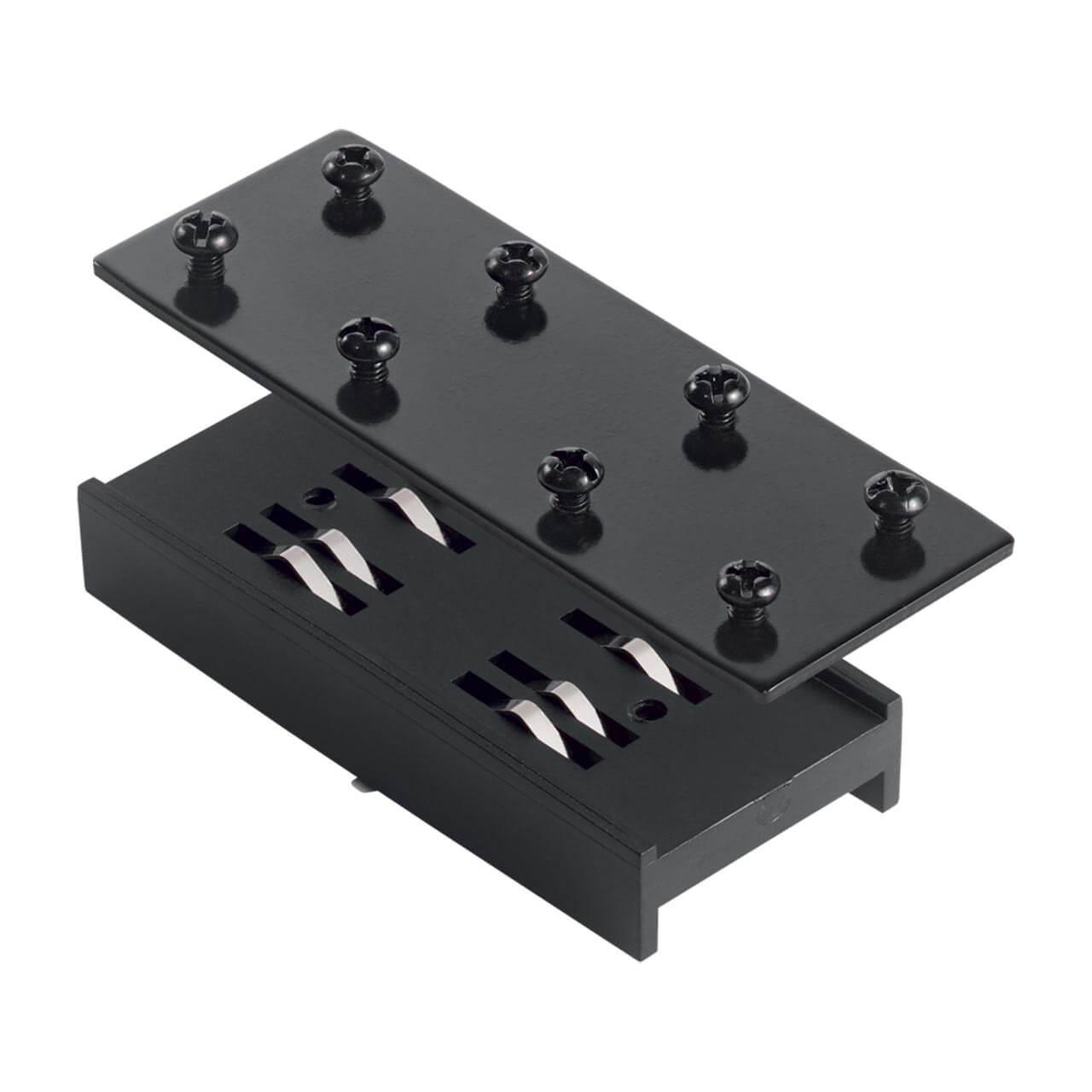 Трековые систем Коннектор прямой Ideal Lux Arca Linear Connector 254944 черный металл