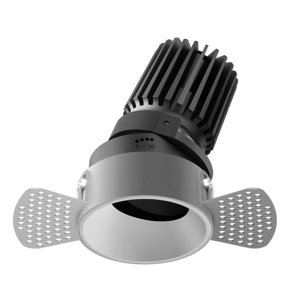 Светильник Встраиваемый светодиодный светильник Fiberli белый металл