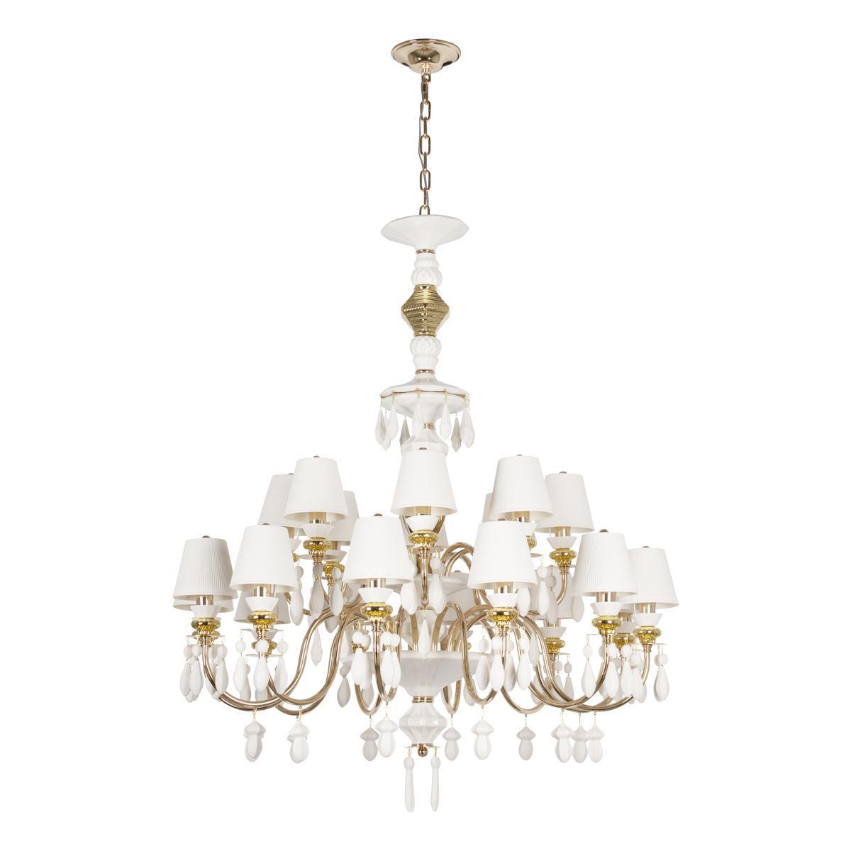 Подвесная люстра Люстра Grace 10203 12+8 White белый керамика
