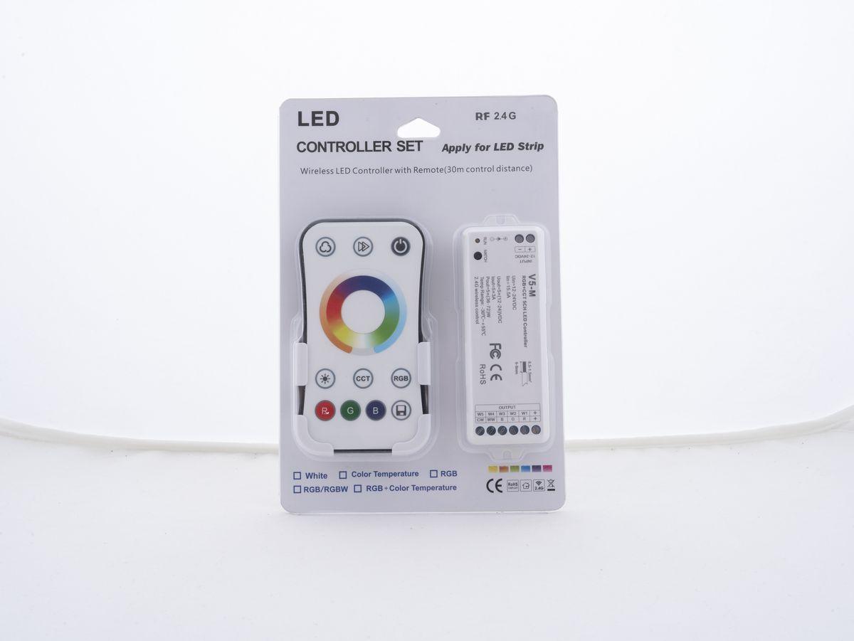 Светодиодные лент Контроллер LEDS POWER RGB+CCT V5-M 15A белый пластик