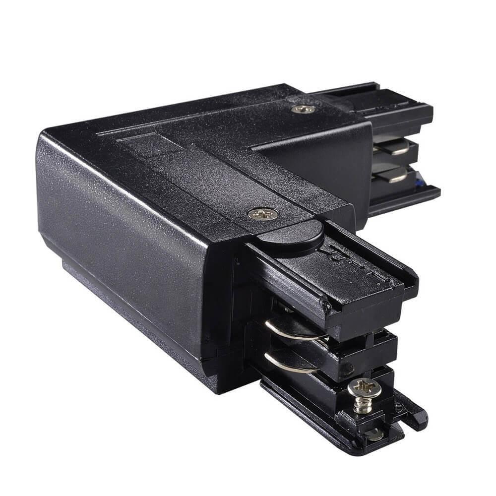 Трековые систем Коннектор L-образный левый Ideal Lux Link Trimless L-Connector Left Bk On-Off 169712 черный пластик