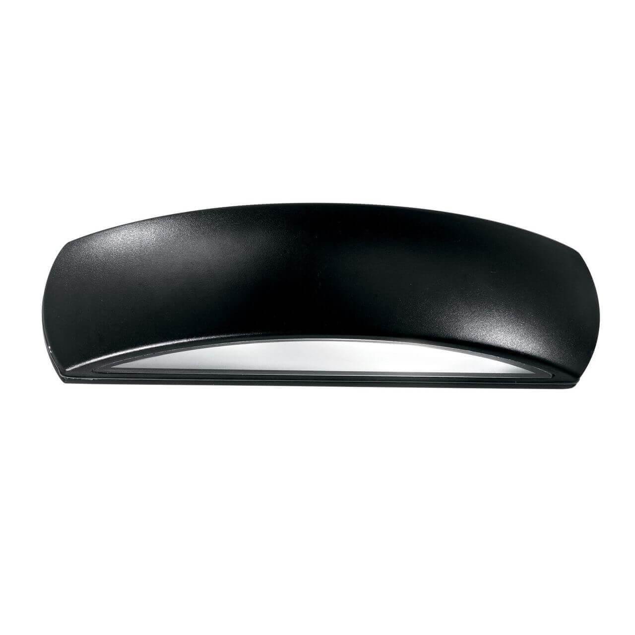 Уличное освещение Уличный настенный светильник Ideal Lux Giove AP1 Nero 092201 черный стекло