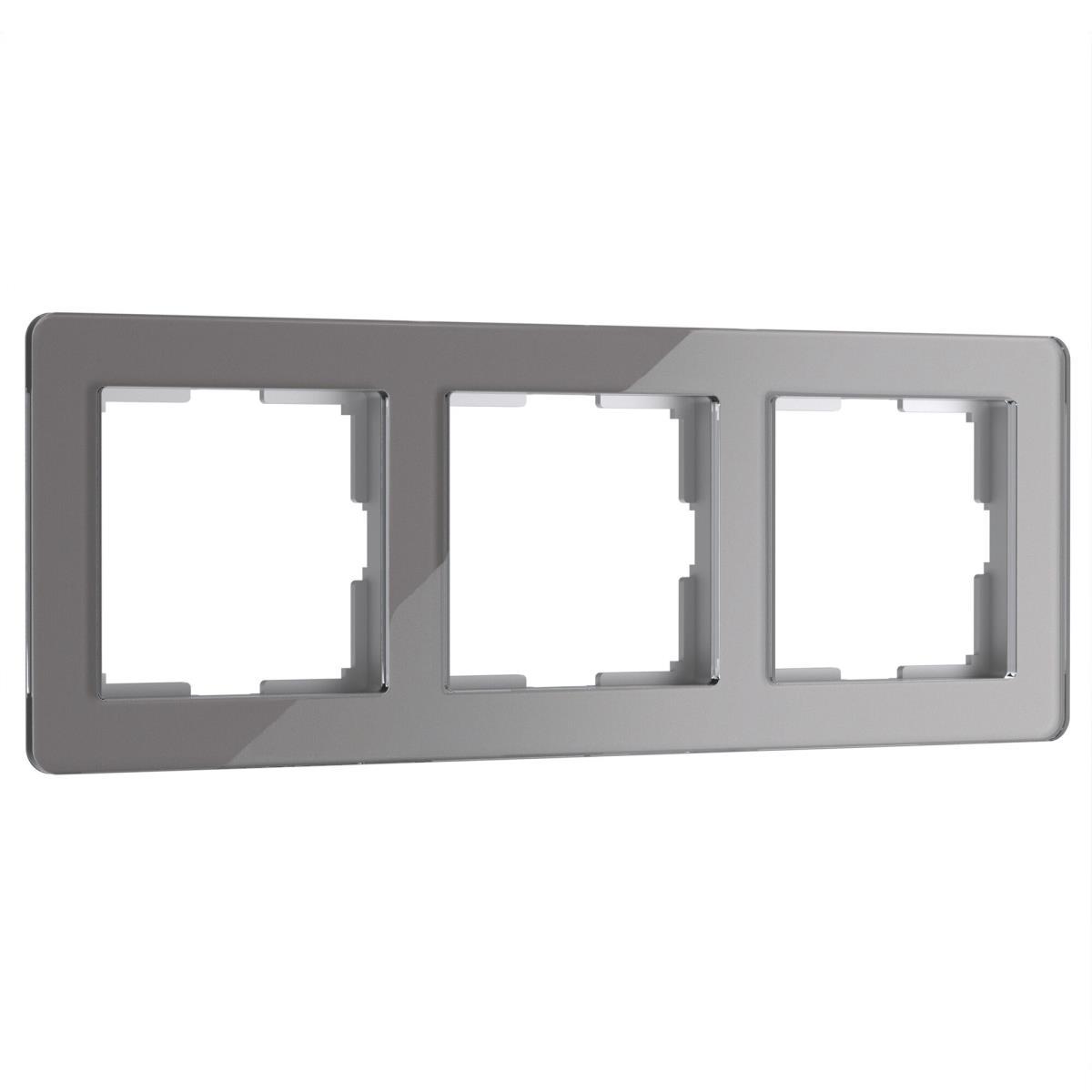 Электротовар Рамка Werkel Acrylic на 3 поста графит W0032704 4690389184895 серый