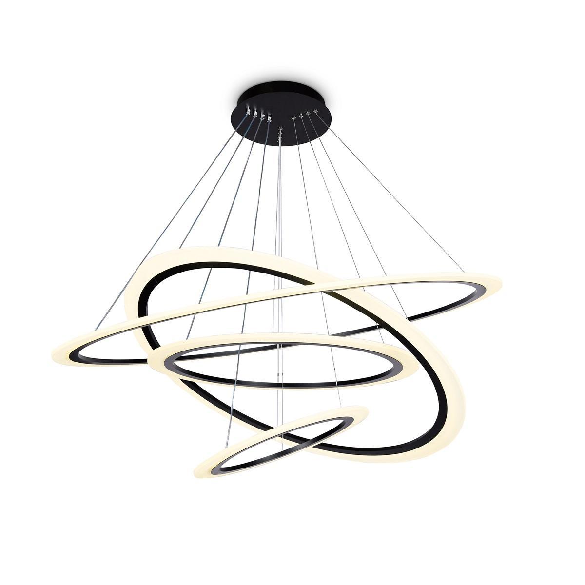 Подвесная люстра Подвесная светодиодная люстра Ambrella light Acrylica Original черный металл