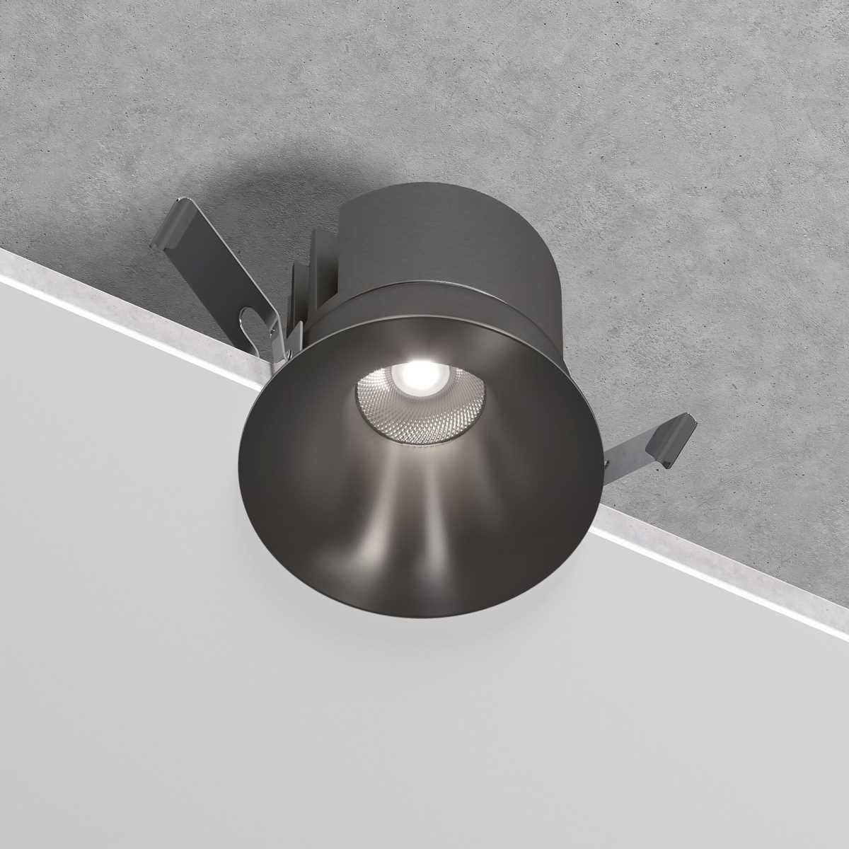 Офисное освещение Встраиваемый светодиодный светильник Elektrostandard Bliss 25070 / LED a069409 серый металл