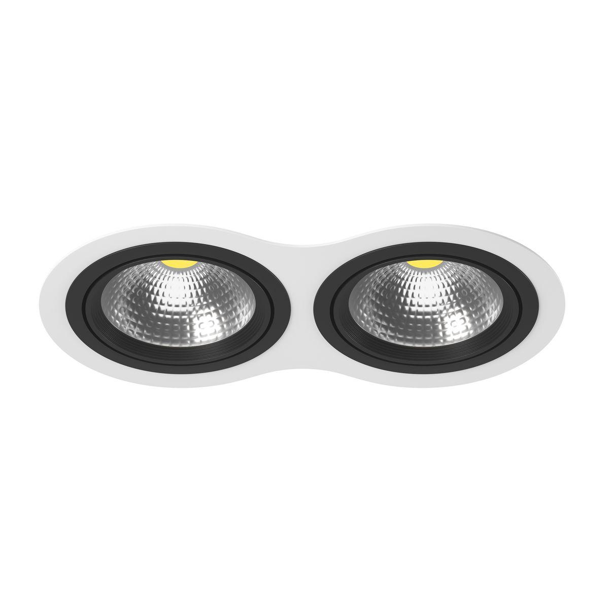Светильник Комплект из светильника и рамки Lightstar Intero черный металл