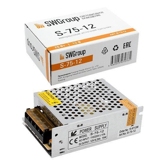 Светодиодные лент Блок питания SWG IP20 6,3A серый металл