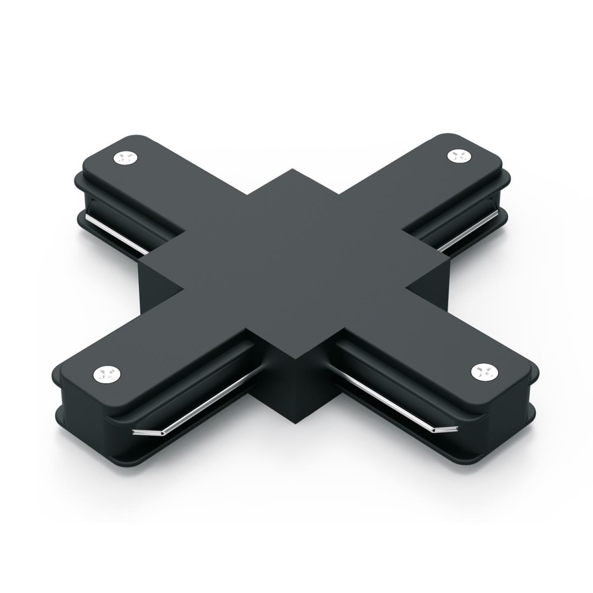 Трековые систем Коннектор X-образный Gauss TR111 черный металл