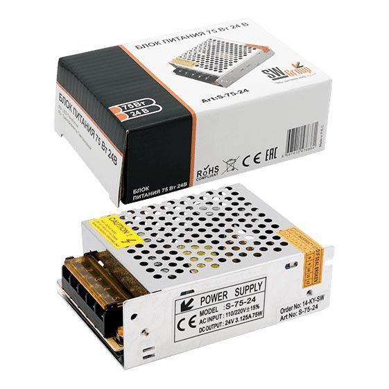 Светодиодные лент Блок питания SWG IP20 3,2A серый металл