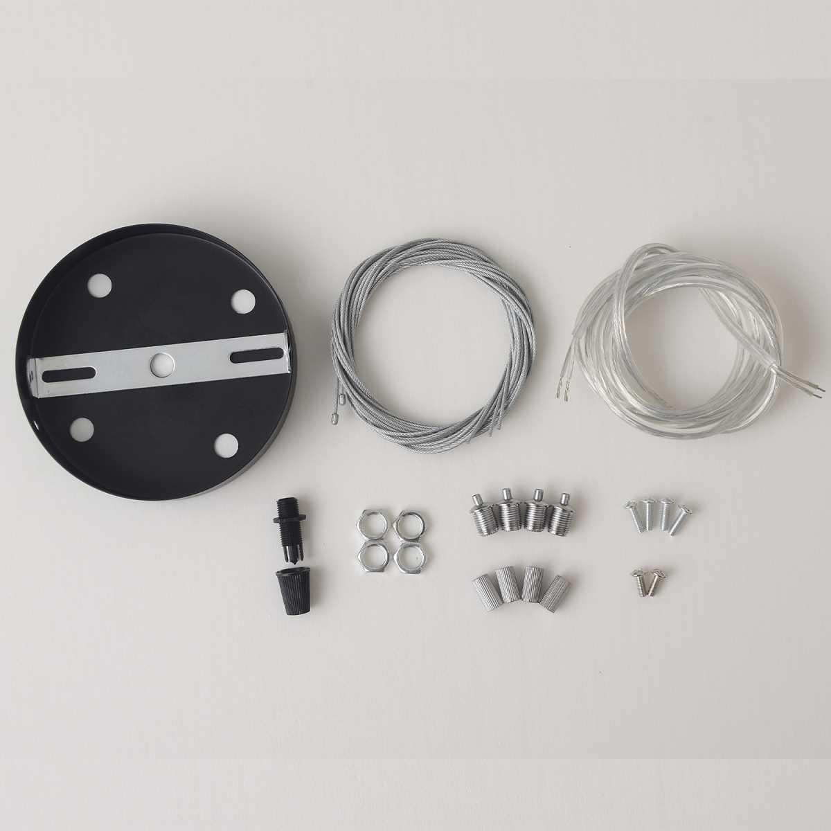 Трековые систем Подвесной комплект 4 троса Crystal Lux CLT KIT 526 BL V2 черный металл