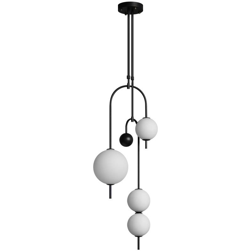 Люстры на штанге Подвесная светодиодная люстра Imperium Loft Balance Beads белый стекло